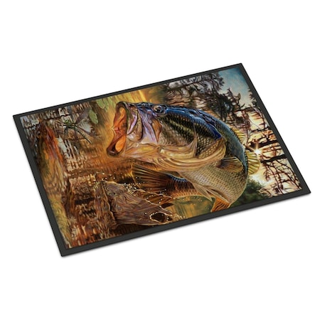 Carolines Treasures 18 x 27 in. Dragon Slayer Largemouth Bass Indoor or Outdoor Mat JMA2002MAT